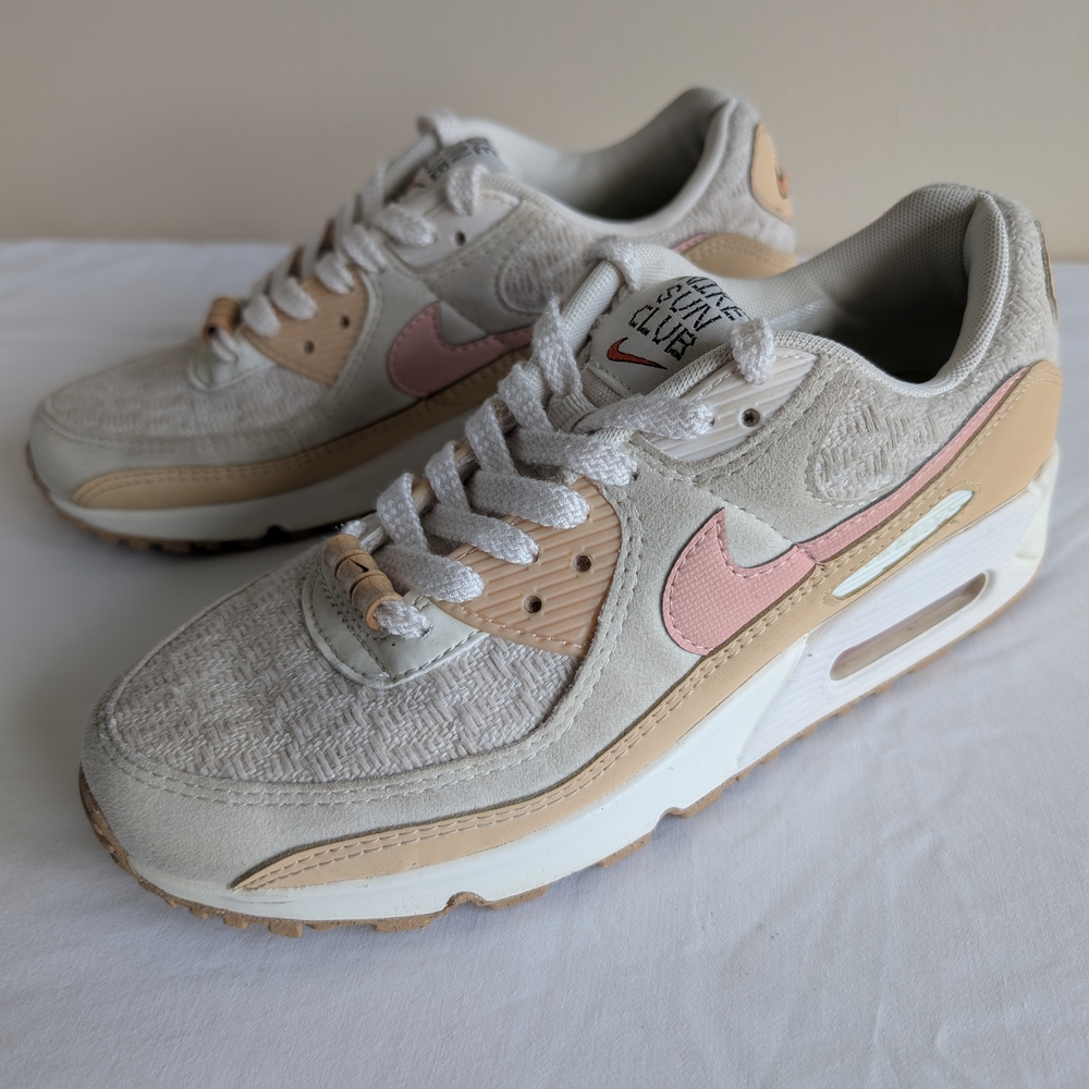 Nike Women's Air Max Sneakers - Cream and Pink Sun Club